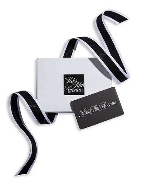 saks promotional gift card.